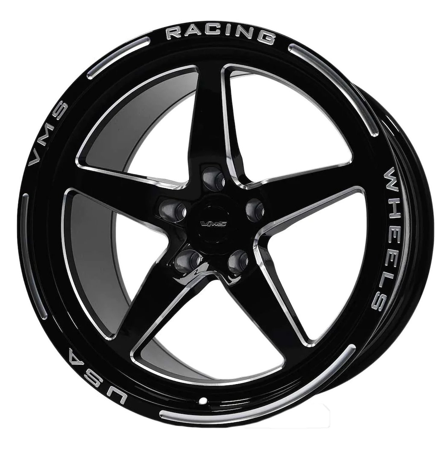 VWST035 V-Star Wheel, Size: 18" x 9.5", Bolt Pattern: 5 x 100 mm [Finish: Gloss Black Milled]