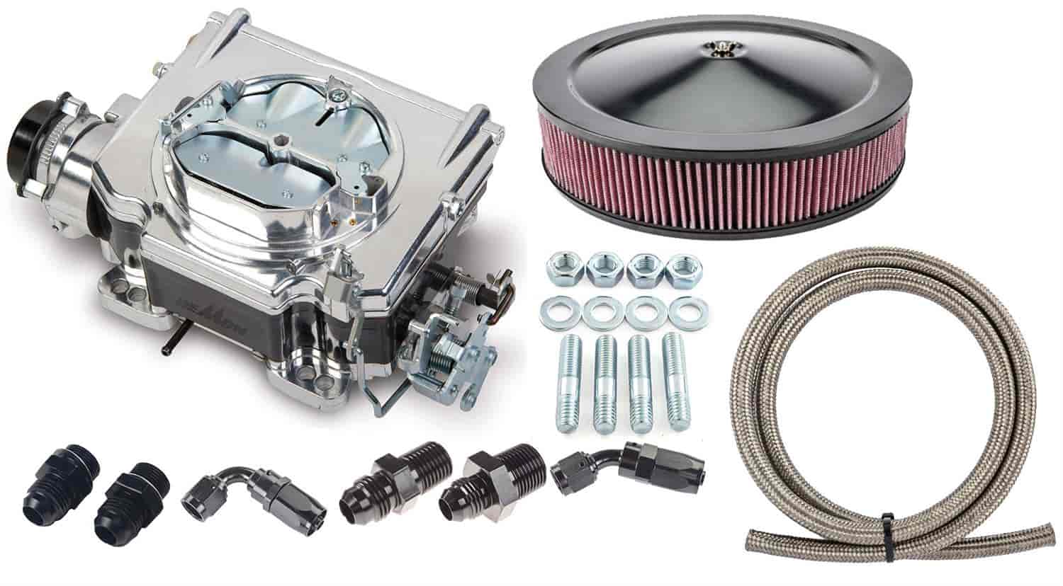 750 cfm Street Demon Carburetor, Fittings & Hose Kit - Polymer Finish