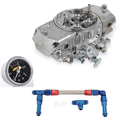 Aluminum Mighty Demon 850 cfm Carb Kit Includes: Annular Discharge Booster Carburetor