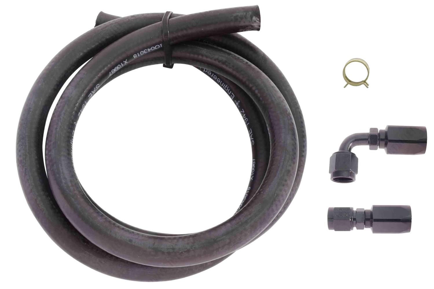 Universal Low-Pressure -6AN Power Steering Hose Kit [3/8 in. x 5 ft. Rubber Hose]