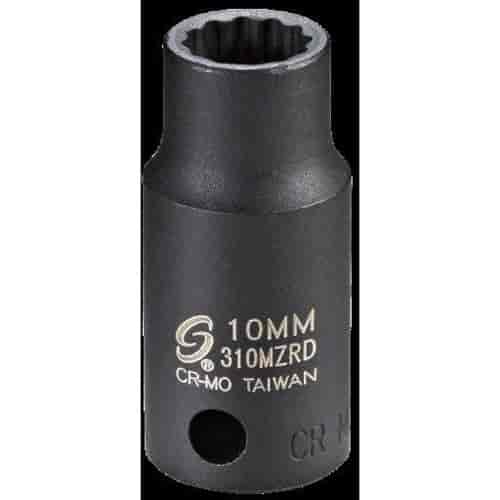 10mm 12-Point Semi-Deep Impact Socket 3/8" Drive