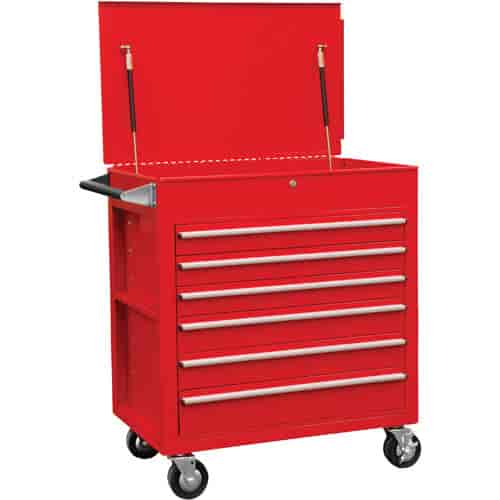 Premium Full Drawer Service Cart Red