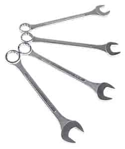 4 Pc. Super Jumbo SAE Combination Wrench Set High density, dropped forged alloy steel