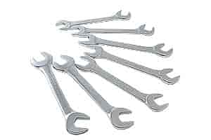 7 Pc. Jumbo Metric Angled Head Wrench Set 15° and 60° angled ends for easy access