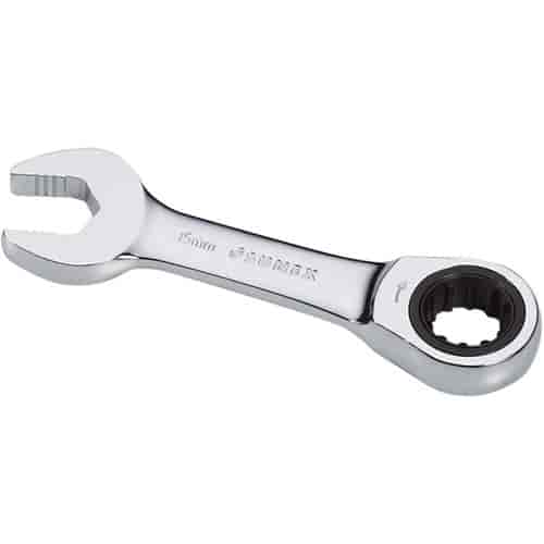 15mm Stubby V-Groove Combination Ratcheting Wrench