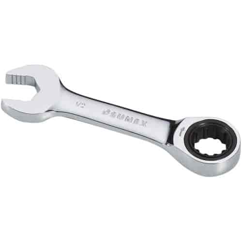 1/2" Stubby V-Groove Combination Ratcheting Wrench