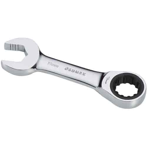 19mm Stubby V-Groove Combination Ratcheting Wrench