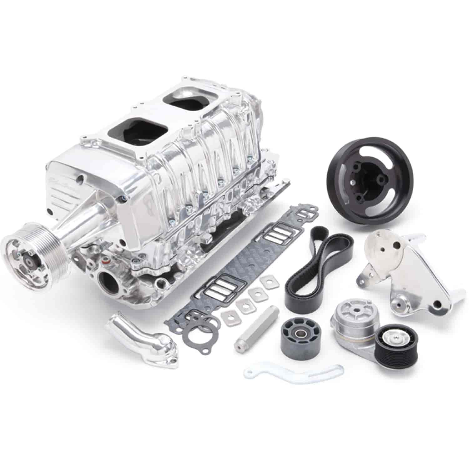E-Force Enforcer RPM Dual Quad Polished Supercharger Kit for 1955-1986 Small Block Chevy
