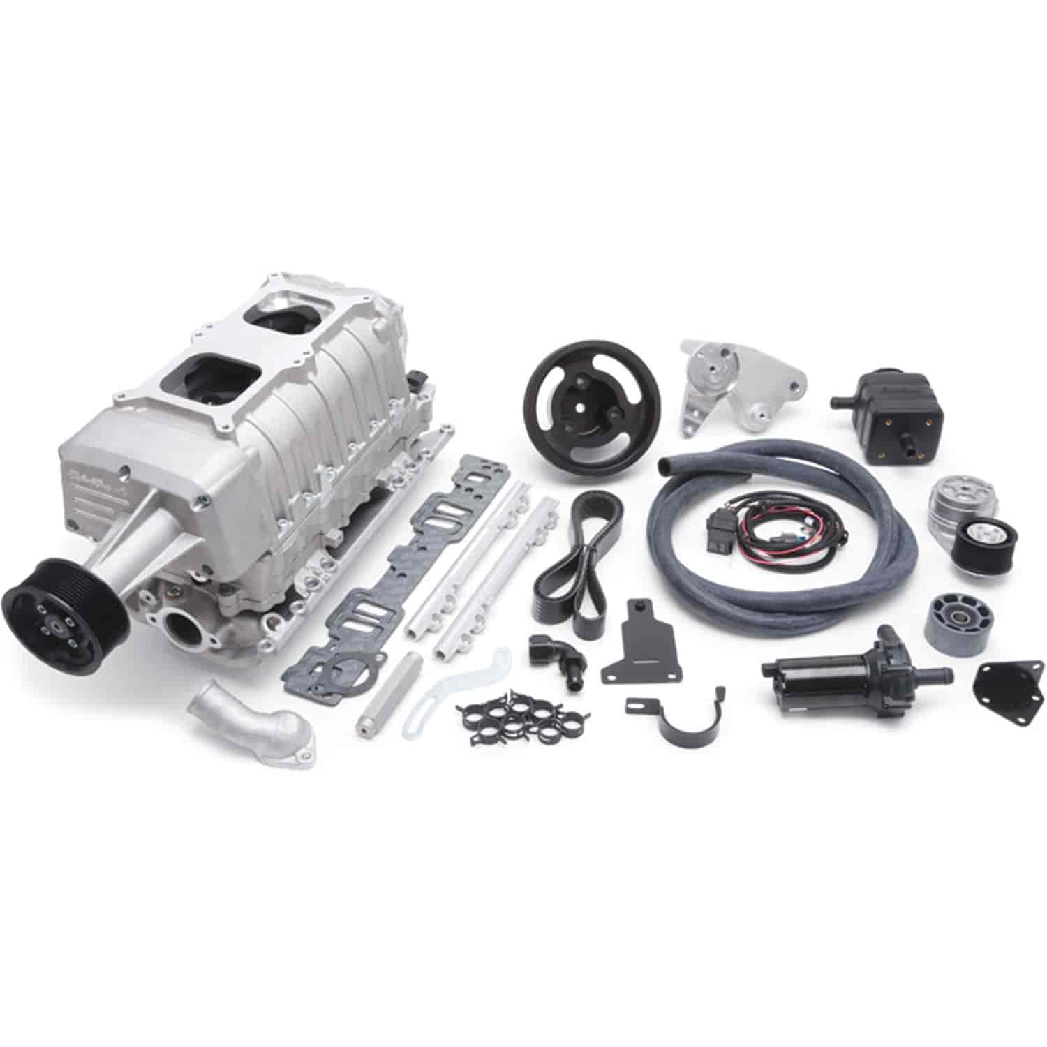 E-Force Enforcer RPM EFI Satin Supercharger Kit for 1955-1986 Small Block Chevy with Vortec Heads