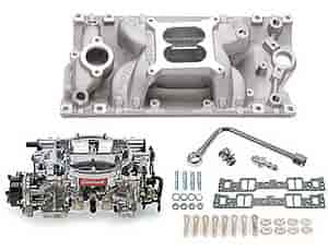 Single-Quad RPM AIr-Gap Manifold and Carburetor Kit for Small Block Chevy with Vortec or E-Tec Cylinder Heads