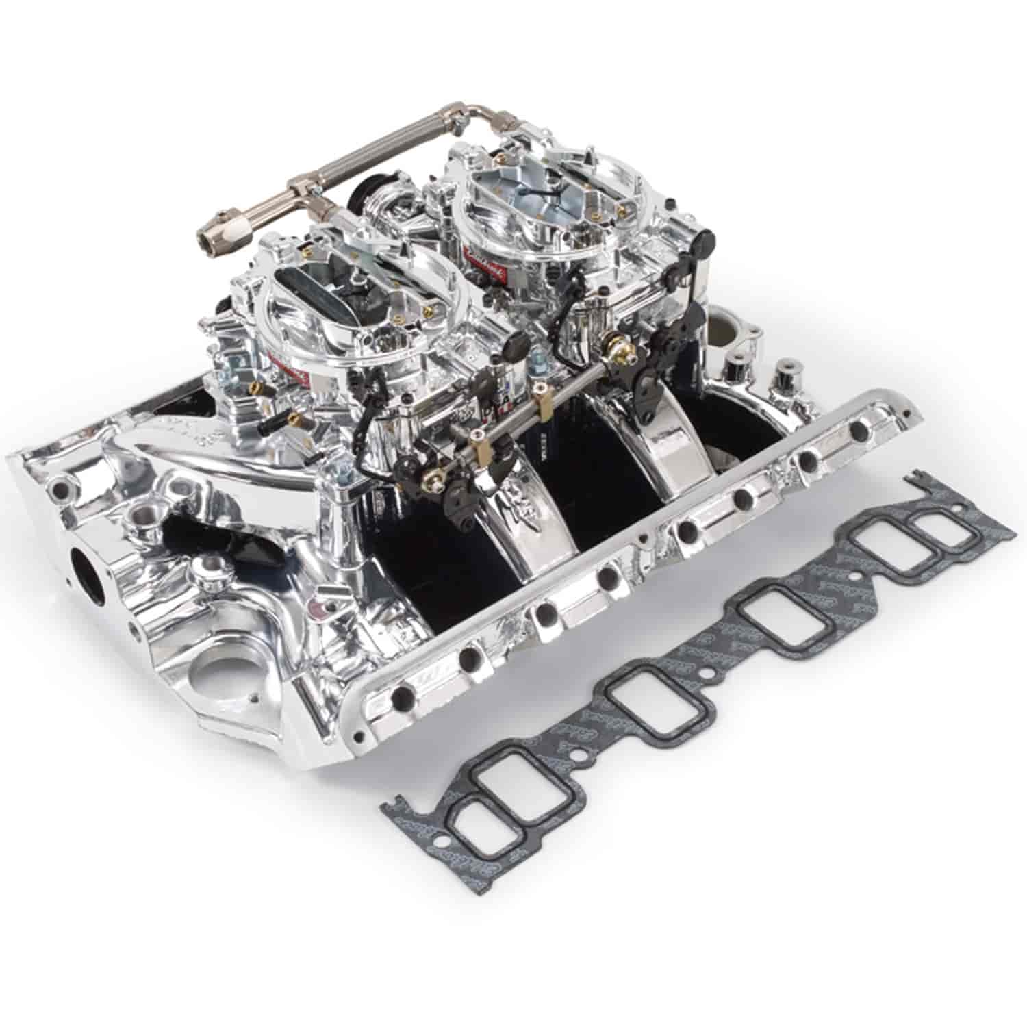 RPM Dual-Quad Manifold and Carburetor Kit for Ford FE 390-428 with Endurashine Finish