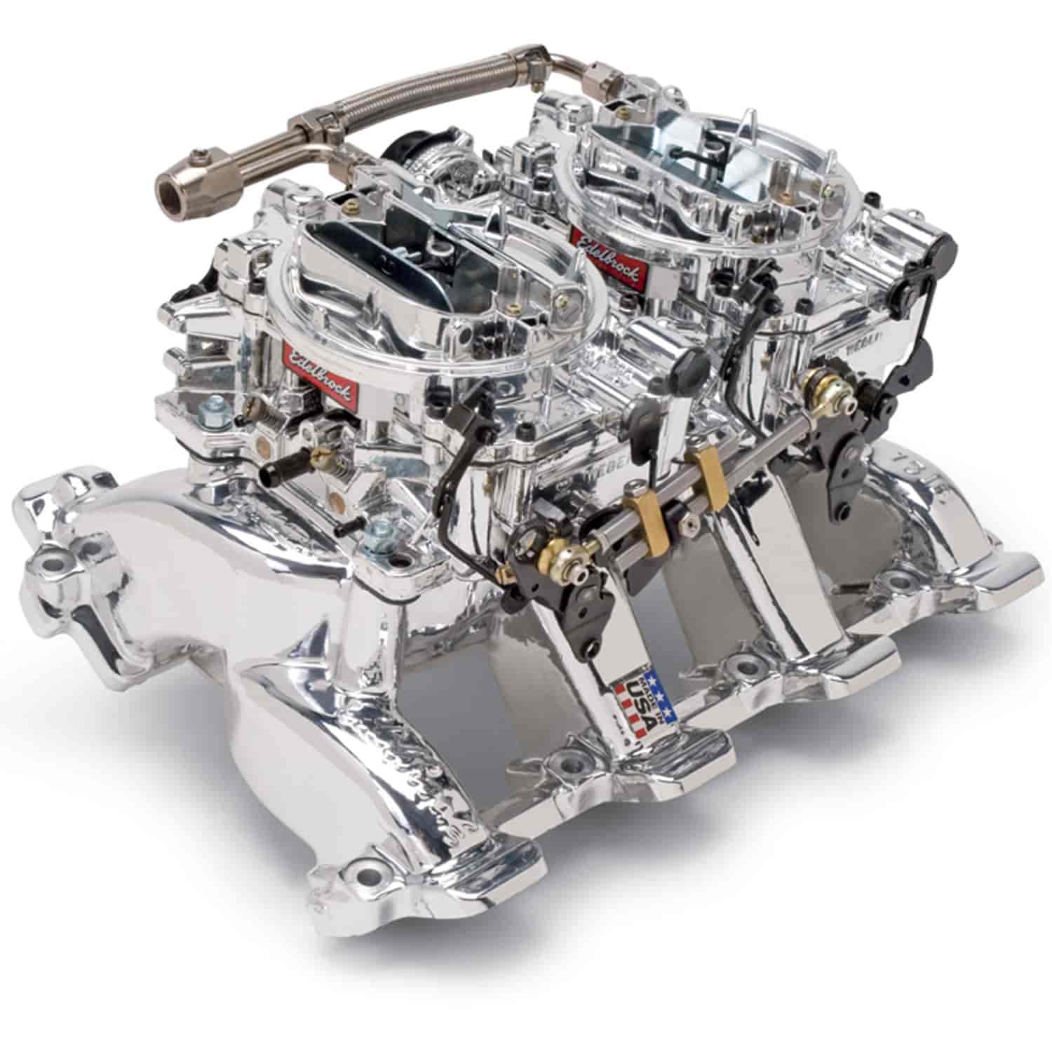 RPM Dual-Quad Manifold and Carburetor Kit for Chevy GEN III LS1 with Endurashine Finish