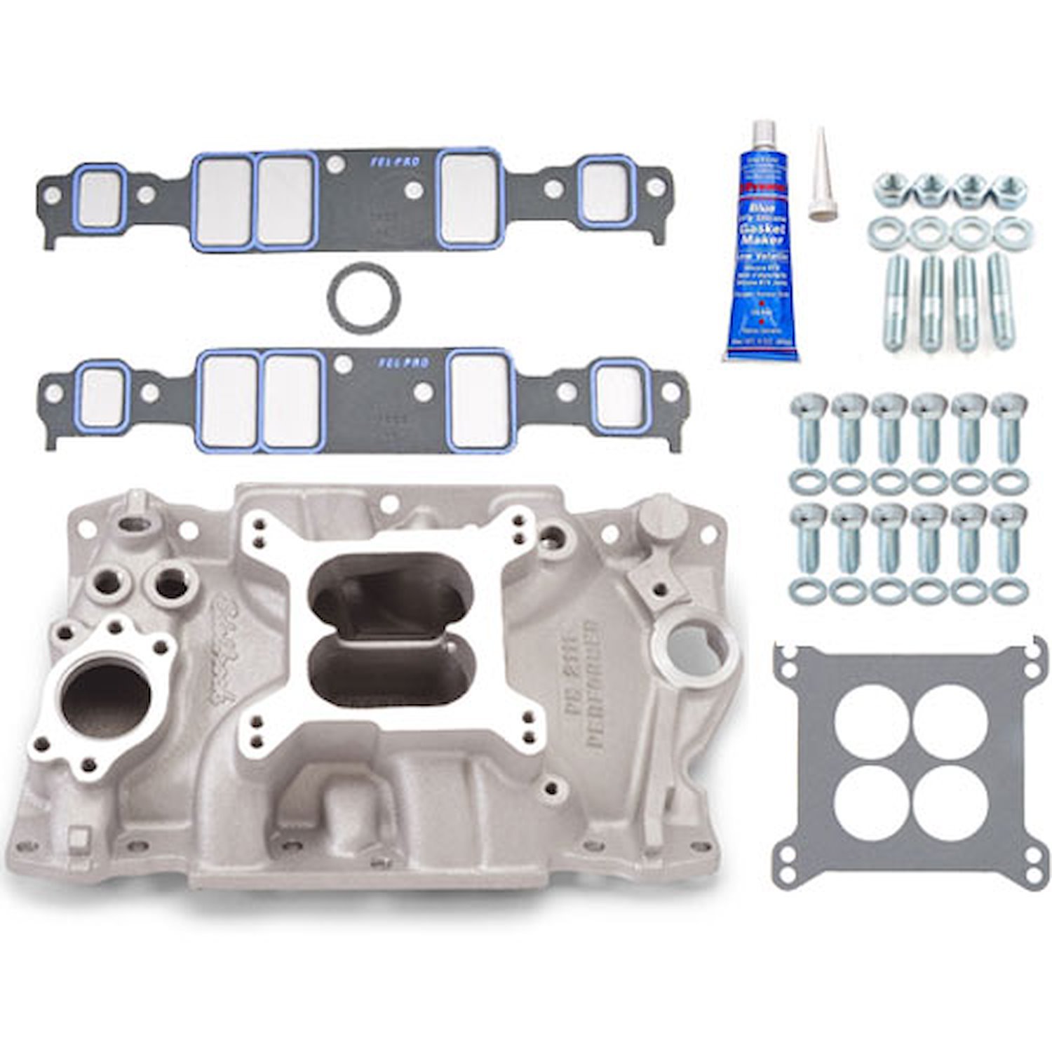 Performer 90° V6 Chevy Intake Manifold with Installation Kit