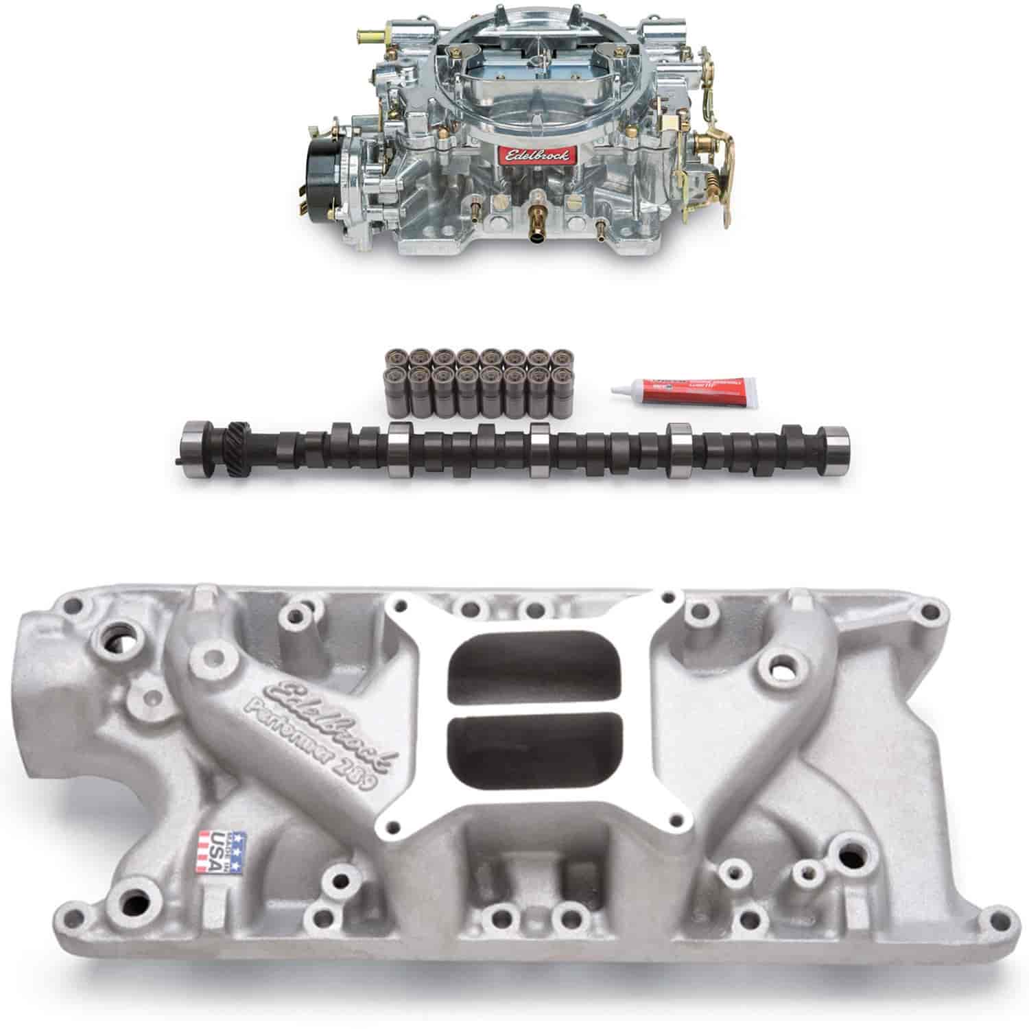 Performer Power Package Intake Manifold, Carburetor and Camshaft Kit Small Block Ford 260-289-302ci