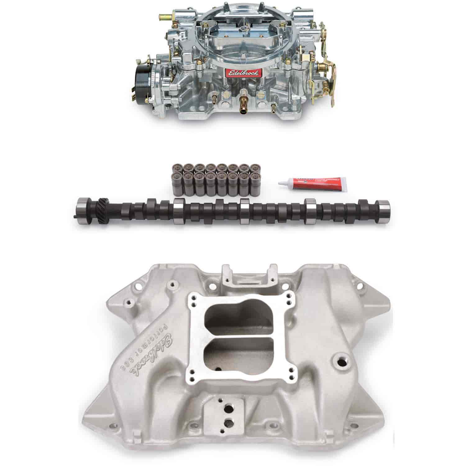 Performer Power Package Intake Manifold, Carburetor and Camshaft Kit Big Block Chrysler/Mopar B-Series 361-400ci
