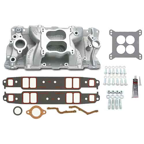 Performer Air-Gap Small Block Chevy Intake Manifold with Installation Kit
