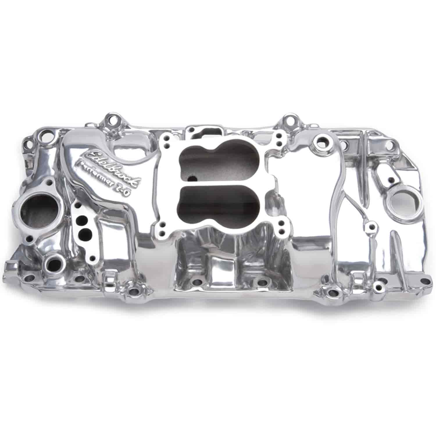 Performer 2-O Big Block Chevy EGR Intake Manifold Polished