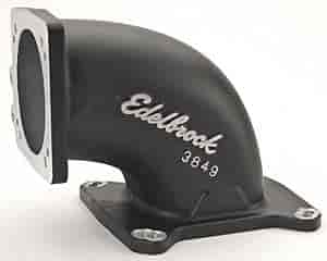 High Flow Intake Elbow for 95mm Throttle Body to 4150 Square-Bore Flange in Black Powder Coated Finish