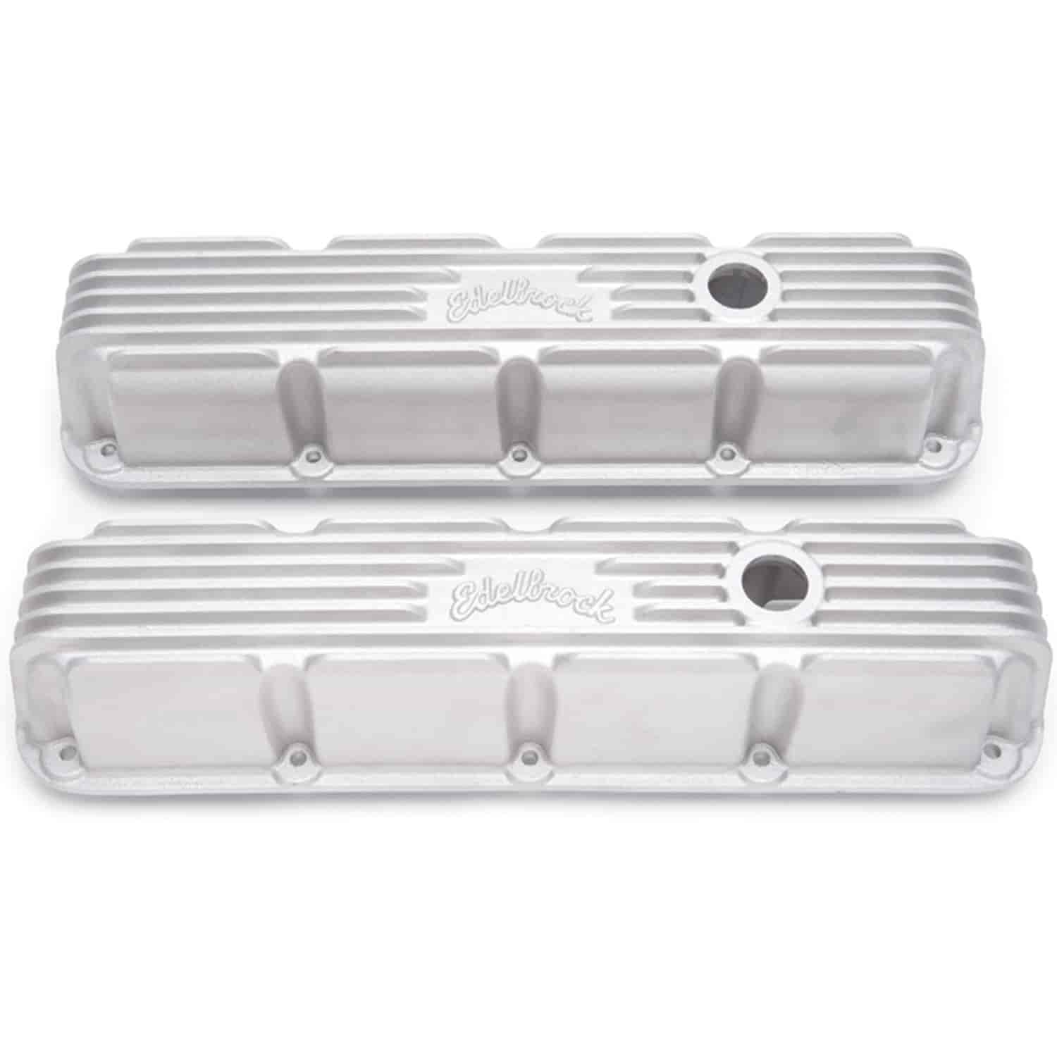 Classic Finned Valve Covers for Small Block Chrysler Magnum 5.2/5.9L with Satin Finish