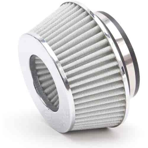Universal White Compact Conical Air Filter with 3.70" Overall Length for 3",3.5", and 4" Air Intake Systems