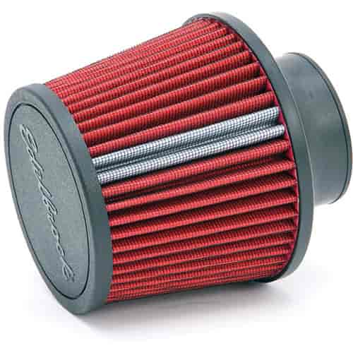 Universal Red Conical Air Filter with 6.50" Overall Length and 3.00" Inlet Diameter