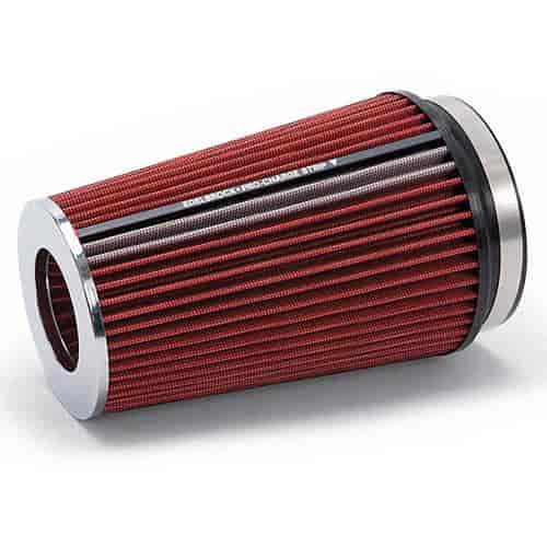 Universal Red Tall Conical Air Filter with 5" Inlet Diameter