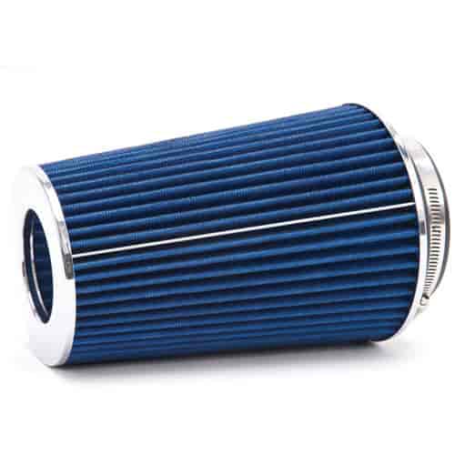 Universal Blue Tall Conical Air Filter with 10.50" Overall Length for 3",3.5", and 4" Air Intake Systems