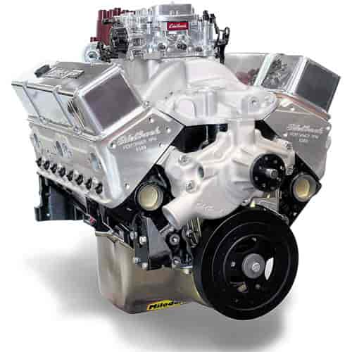 Performer RPM SBC 350ci 410hp Crate Engine, Satin Finish, Short Water Pump
