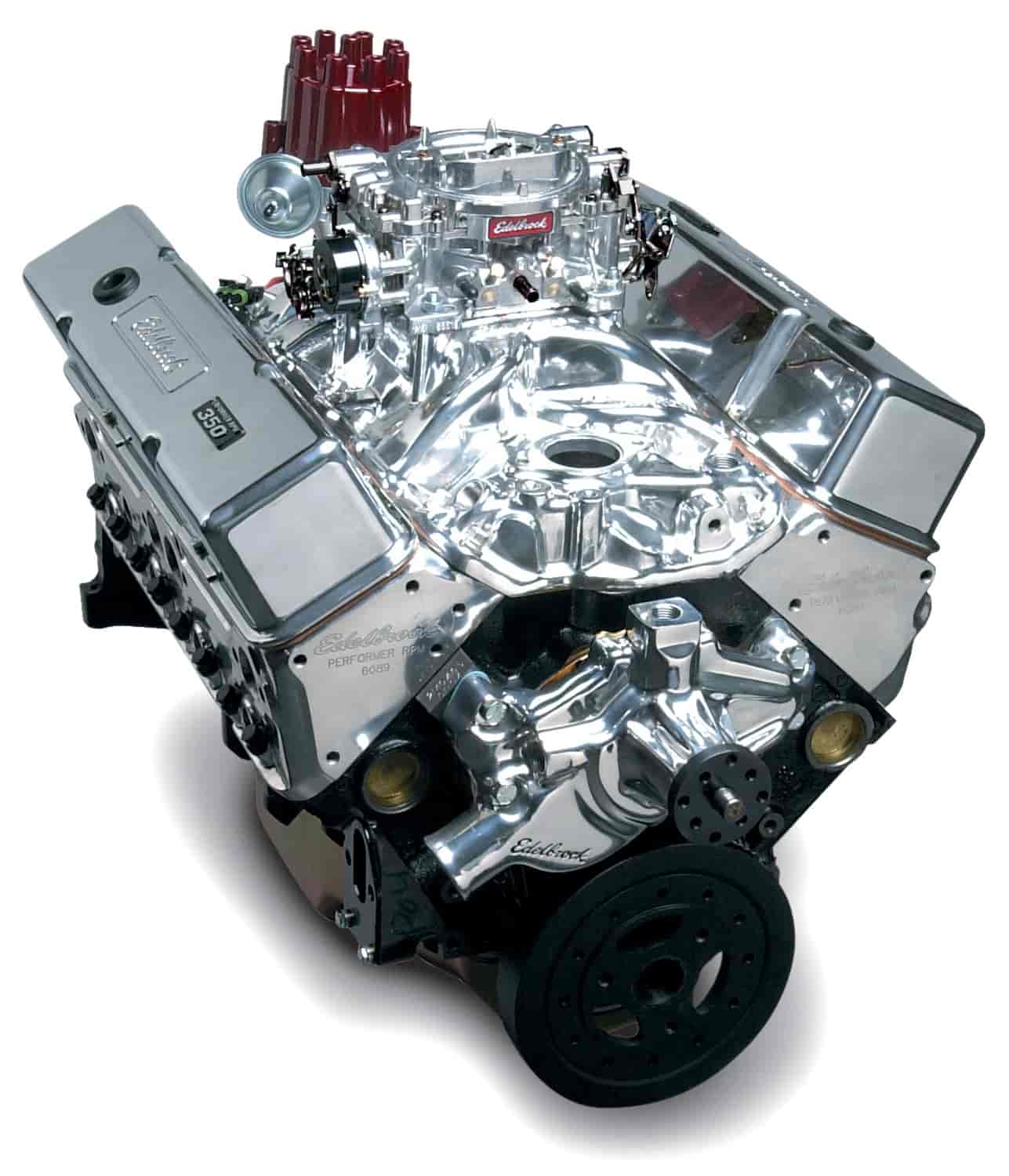 Performer RPM E-Tec SBC 350ci 435HP Polished Crate Engine w/ Air-Gap Intake
