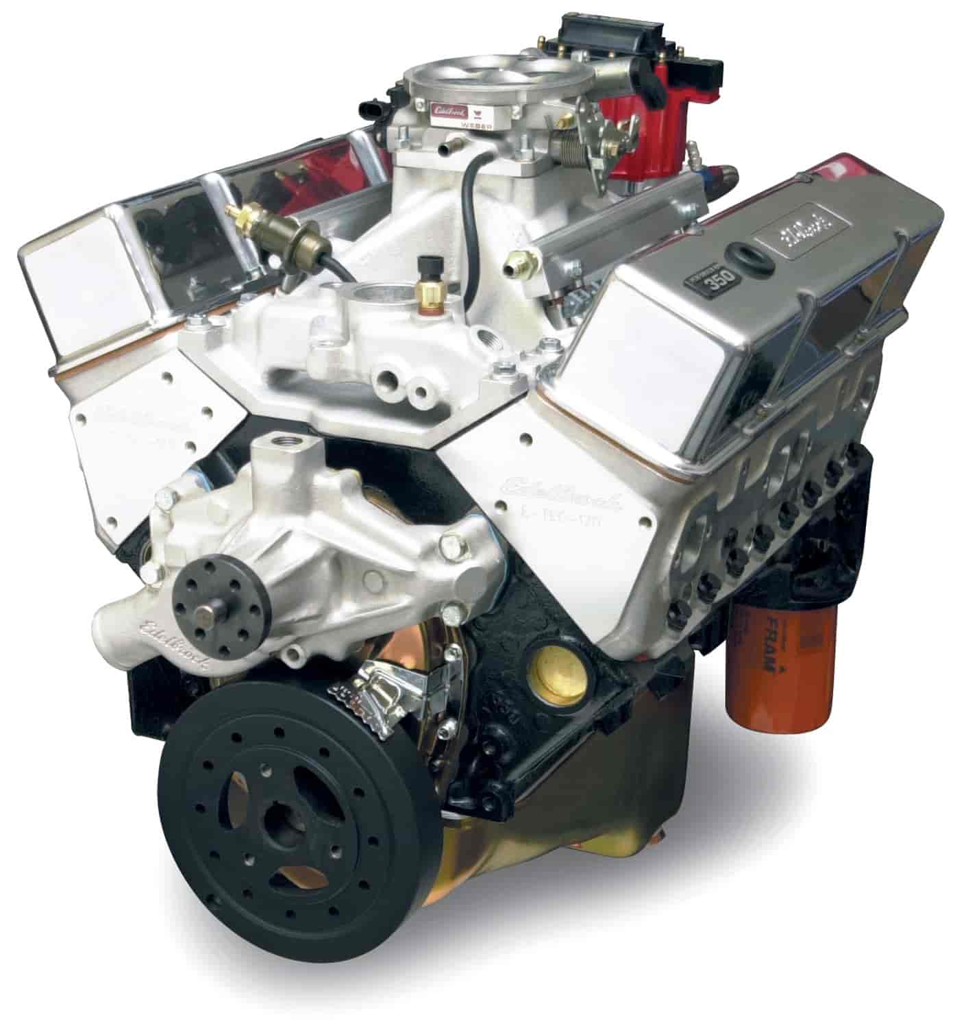 Performer RPM E-Tec Small Block Chevy 350ci / 440 hp Polished Crate Engine with RPM Air-Gap Intake & Pro-Flo 3 EFI