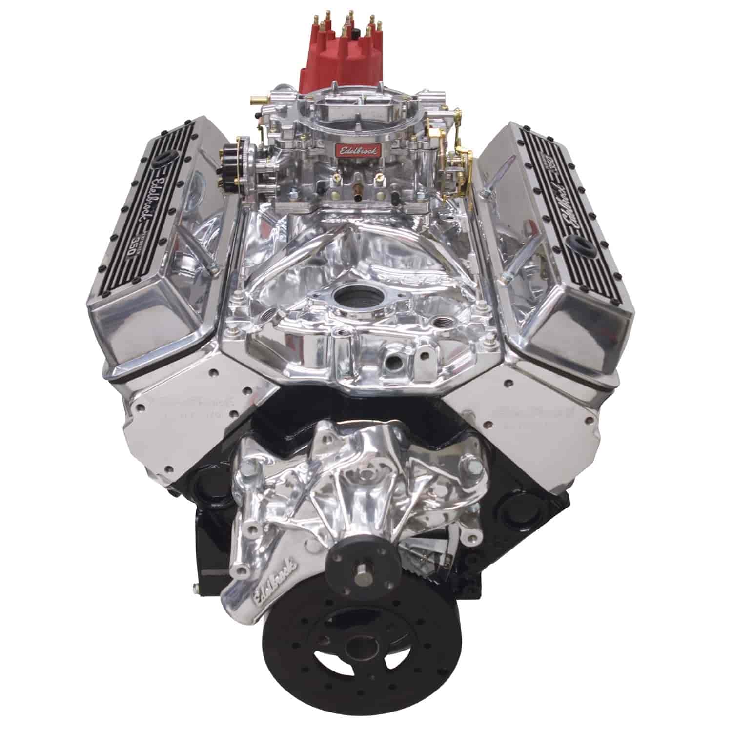 Performer Hi-Torq Small Block Chevy 350ci / 363hp Polished Crate Engine EPS Vortec Intake & Thunder Series Carburetor