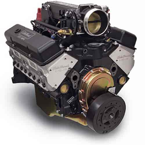 Performer RPM E-Tec Small Block Chevy 350ci / 442 hp Black Crate Engine with RPM Air-Gap Intake & Pro-Flo 3 XT EFI