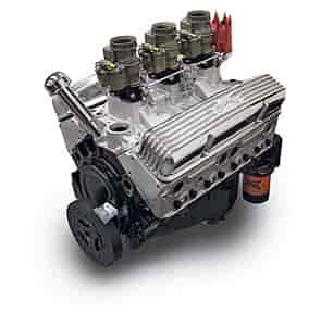 Performer Small Block Chevy 350ci / 310hp Crate Engine with C-357-B Manifold & Triple Edelbrock 94 Series Carburetors