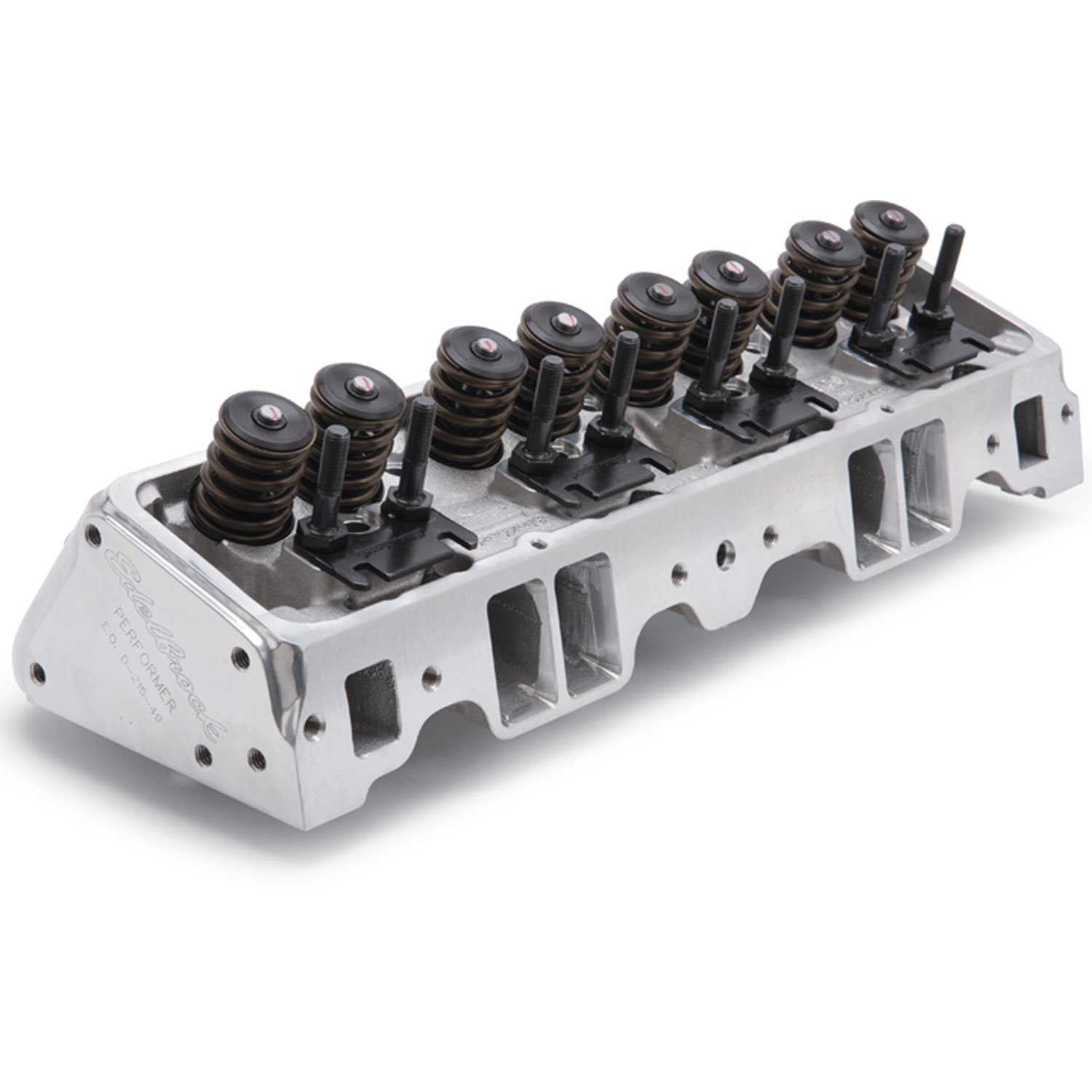 Performer Polished Aluminum Cylinder Head for Small Block Chevy