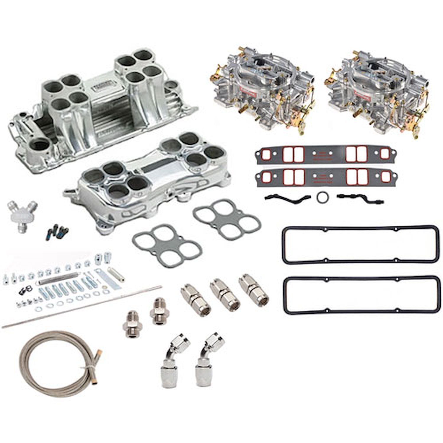 Small Block Chevy Tunnel Ram Kit Includes: Intake Manifold