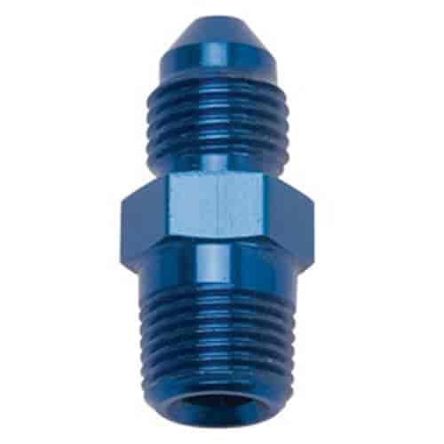 Flare to Pipe Fittings -3AN - 1/8" NPT Straight, Anodized Blue