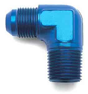 Flare to Pipe Fitting -4AN - 1/8" NPT 90 °, Anodized Blue