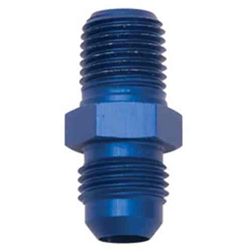 Flare to Pipe Fittings -6AN - 1/4" NPT Straight, Anodized Blue