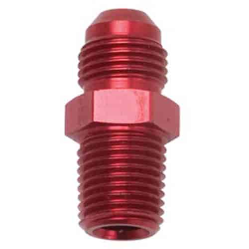 Flare to Pipe Fittings -6AN - 1/4" NPT Straight, Anodized Red