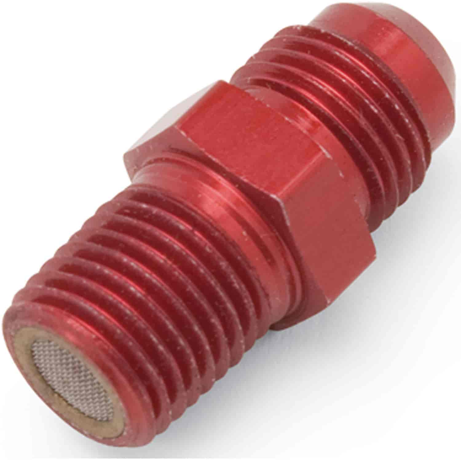 High Pressure Fuel Filter Fitting 6AN X 1/4in NPT in Red