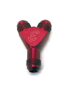 Nitrous Fittings 6AN  Flare-to-Flare Y Fitting, Anodized Red