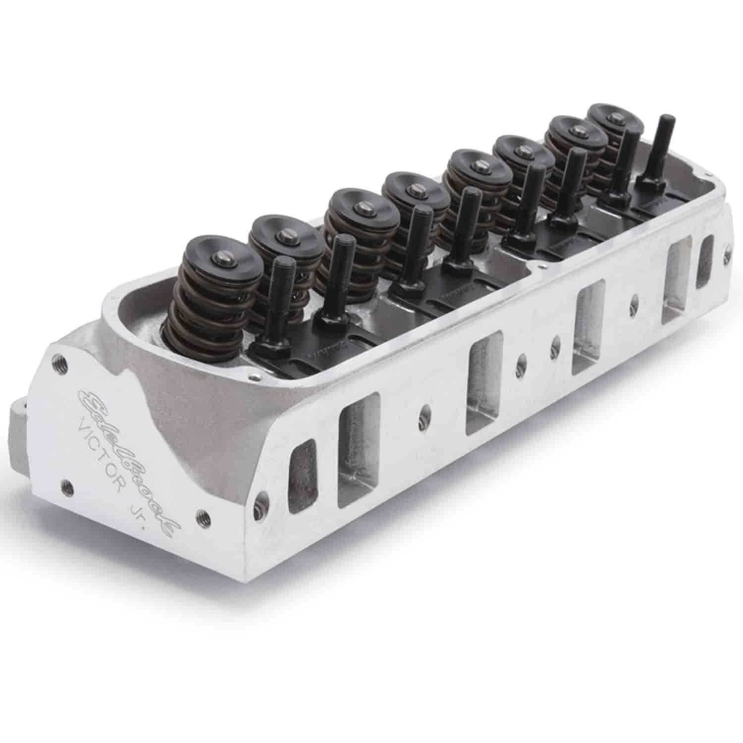 Victor Jr. 20° Polished Aluminum Cylinder Head for Small Block Ford