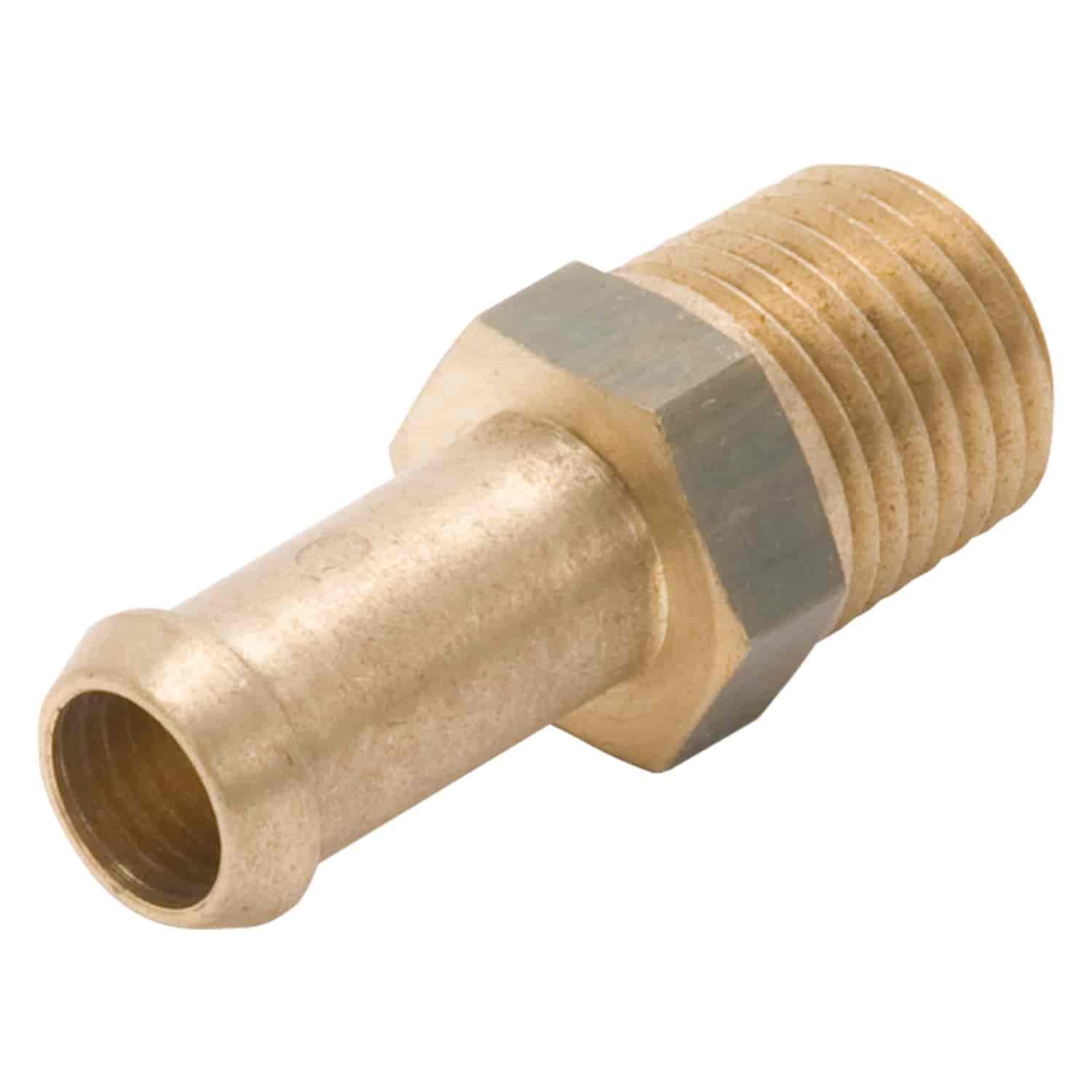 Brass Fuel Inlet Fitting 1/4-18 NPT x 3/8"