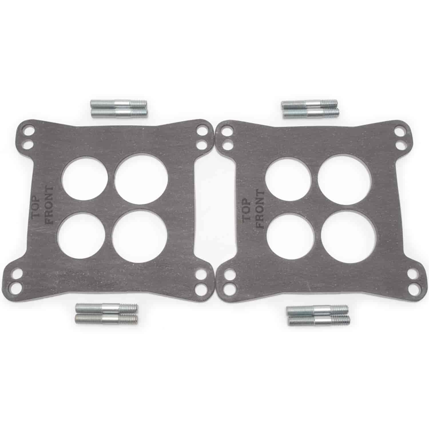 Heat Insulator Gaskets Divided Square-bore for Dual-Quad Manifolds