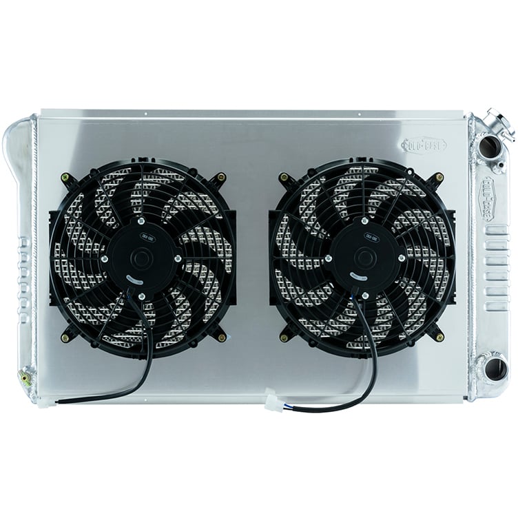 GMA546AK Aluminum Performance Radiator with Dual 12 in. Fans for 1968-1977 GM A-Body LS Swap
