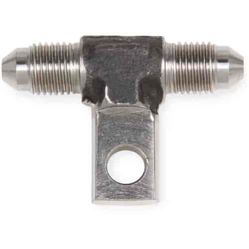 Frame Saver Brake Fitting Adapter 3AN to -3AN Straight Union With Mounting Tab