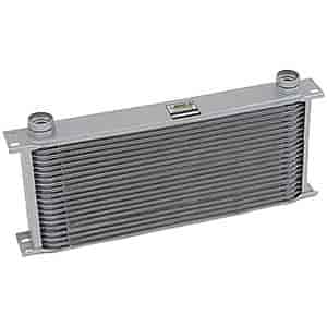 19-Row Extra-Wide Oil Cooler -10AN Female O-Ring Ports