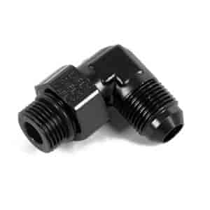 Ano-Tuff 90° Radiused Port Adapter -6AN Male Flare to 9/16"-18 (-6AN O-Ring Port) Swivel