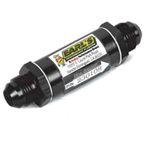 In-Line Fuel Filter -8 AN Male Fittings [Black]