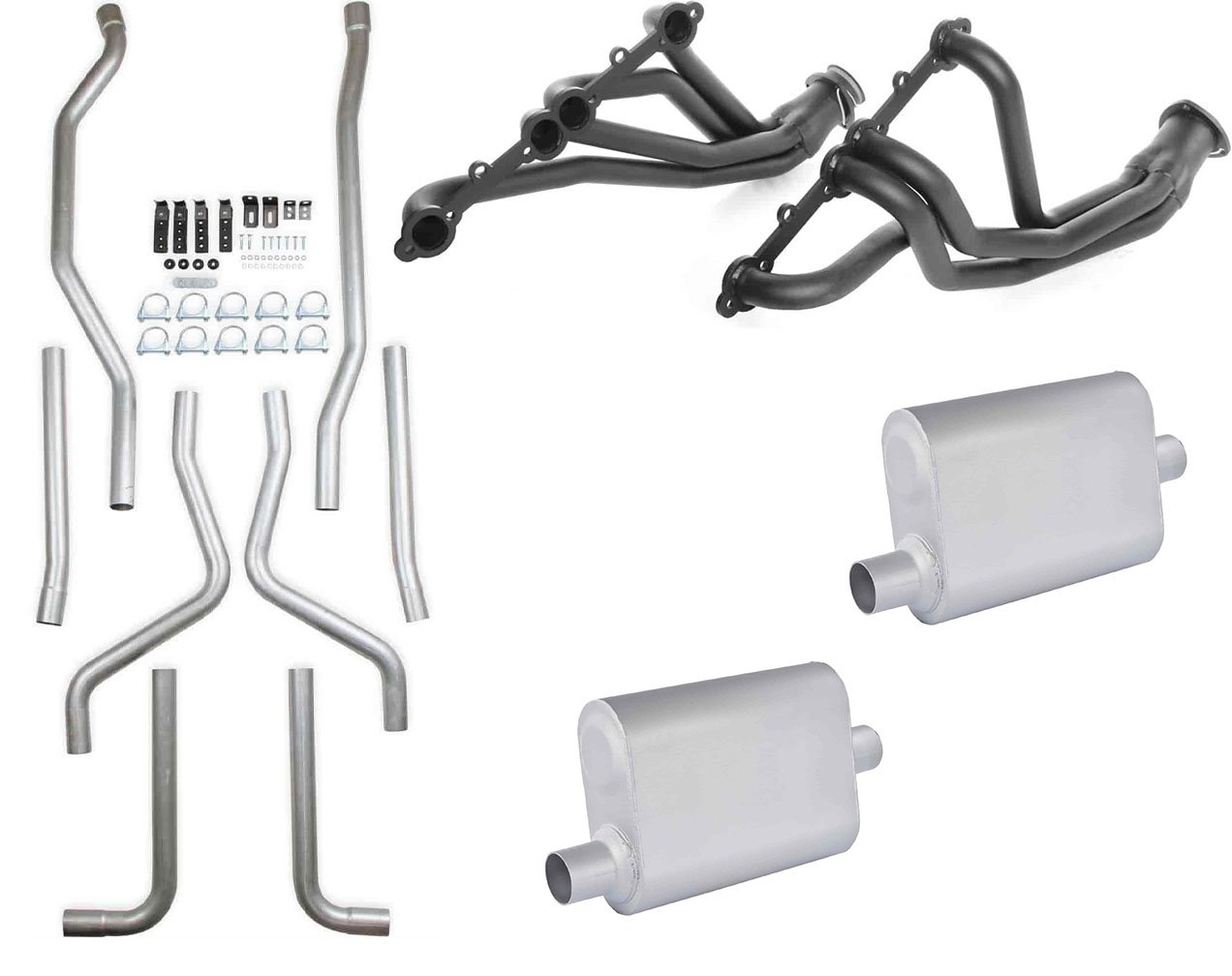 Complete Exhaust Kit 1973-1974 GM 4WD Trucks 305-400 [JEGS Mufflers]